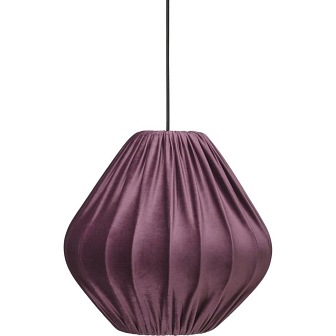 Lampa wisząca abażur Malmo aksamit śliwkowy
